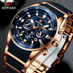 Men's REWARD Wrist Watch Luxury Quartz Waterproof