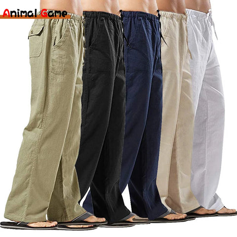 Loose Linen Wide Men's Pants Trouser