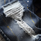 Retro Ripped Men's Denim Short