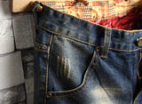 Retro Ripped Men's Denim Short
