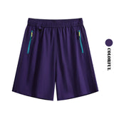 DRUR Women's Nylon Lightweight Summer Shorts With Pockets + Drawstring