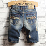 Retro Ripped Men's Denim Short
