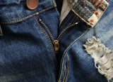 Retro Ripped Men's Denim Short