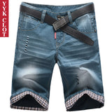 Men's Slim Fit Ripped Denim Shorts