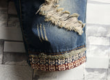 Retro Ripped Men's Denim Short