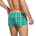 SEOBEAN Mens Plaid Cotton Boxers Men