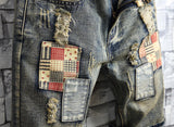 Retro Ripped Men's Denim Short