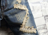 Retro Ripped Men's Denim Short