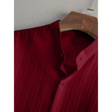 Men's Linen Striped Short-sleeved Shirt and Pants