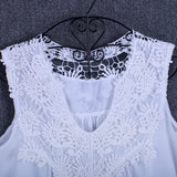 Summer Loose Lace Chiffon Blouse V-Neck