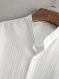 Men's Linen Striped Short-sleeved Shirt and Pants