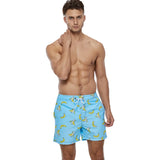 Men's DATIFER Swim Mesh Liner Polyester Quick Dry Print Toons/Graphic Board Shorts