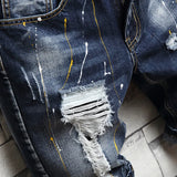 Retro Ripped Men's Denim Short