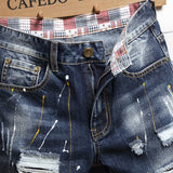 Retro Ripped Men's Denim Short
