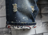 Retro Ripped Men's Denim Short