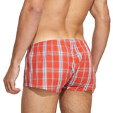 SEOBEAN Mens Plaid Cotton Boxers Men