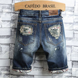 Retro Ripped Men's Denim Short