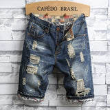 Retro Ripped Men's Denim Short