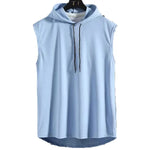 Spring-Summer Men's Tank Top Sweat-Sleeveless Hoodie Vest