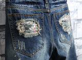 Retro Ripped Men's Denim Short