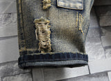 Retro Ripped Men's Denim Short