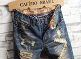 Retro Ripped Men's Denim Short