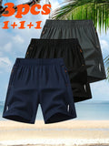 Elastic Waistband Men's Summer Beach Cargo Bermuda Shorts 1-pic or 3-pics