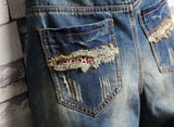 Retro Ripped Men's Denim Short