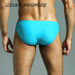 CLEVER-MENMODE Men's Solid Swimwear Beach Seedo Briefs