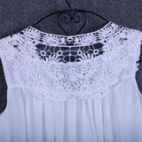 Summer Loose Lace Chiffon Blouse V-Neck