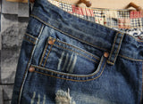 Retro Ripped Men's Denim Short