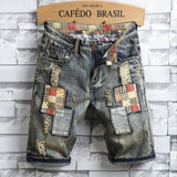 Retro Ripped Men's Denim Short