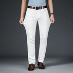 Men's Slim Fit Stright Legging Pure White Jeans