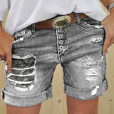 Denim Shorts Streetwear Ripped Holes