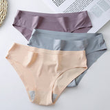 4PCS Set Women's Panties Silk Lingerie