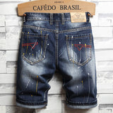 Retro Ripped Men's Denim Short