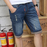 Men's Slim Fit Ripped Denim Shorts