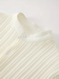 Men's Linen Striped Short-sleeved Shirt and Pants