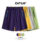 DRUR Women's Nylon Lightweight Summer Shorts With Pockets + Drawstring