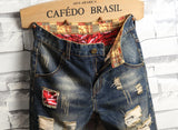 Retro Ripped Men's Denim Short