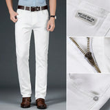 Men's Slim Fit Stright Legging Pure White Jeans