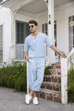 Summer Cotton Linen Breathable Beach 2-Pieces