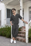 Summer Cotton Linen Breathable Beach 2-Pieces