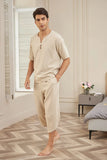 Summer Cotton Linen Breathable Beach 2-Pieces